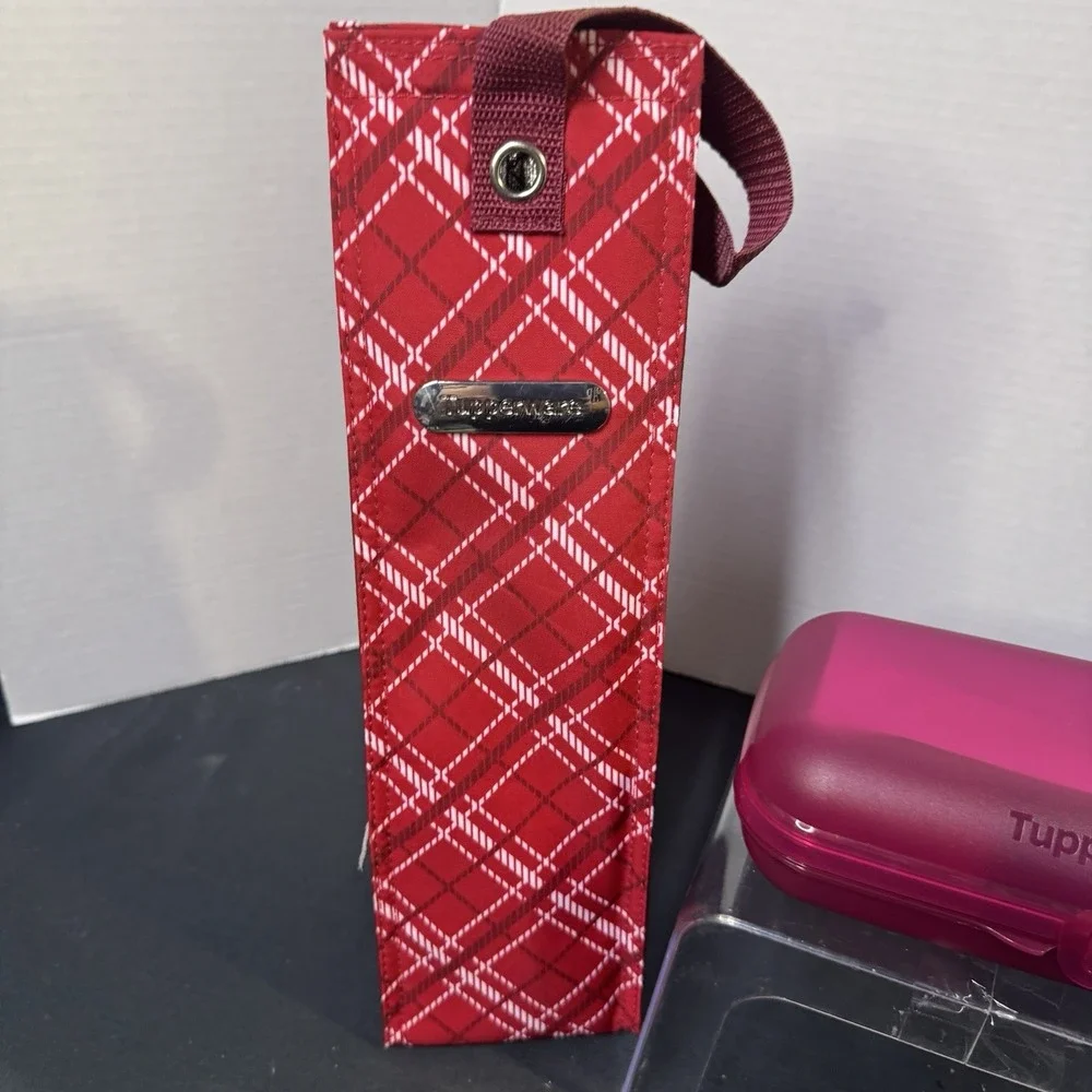 TUPPERWARE NEW 7pc WINE ACCESSORY SET BLACK/VINE Includes Wine Bag - Picture 4 of 7